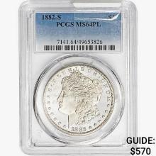 1882-S Morgan Silver Dollar PCGS MS64 PL