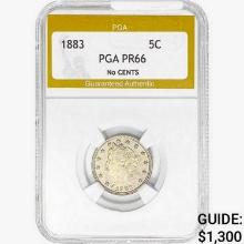 1883 Liberty Victory Nickel PGA PR66 NO CENTS