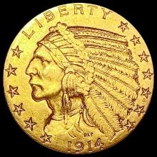 1914 $2.50 Gold Quarter Eagle CHOICE AU