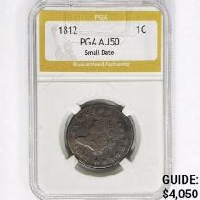 1812 Large Cent PGA AU50 Sm. Date