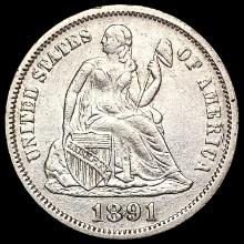 1891 Seated Liberty Dime UNCIRCULATED