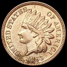 1863 Indian Head Cent NEARLY UNCIRCULATED