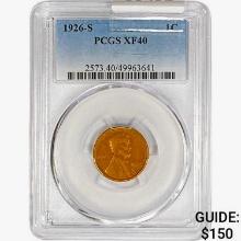 1926-S Wheat Cent PCGS XF40