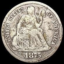 1875-CC Seated Liberty Dime LIGHTLY CIRCULATED