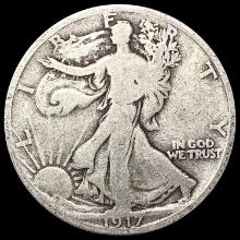 1917-D Walking Liberty Half Dollar NICELY CIRCULATED