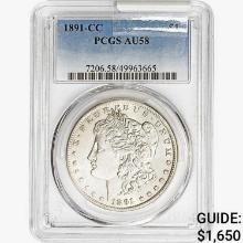 1891-CC Morgan Silver Dollar PCGS AU58