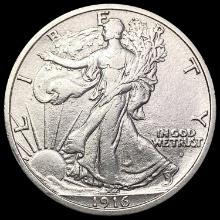 1916-D Walking Liberty Half Dollar CLOSELY UNCIRCULATED