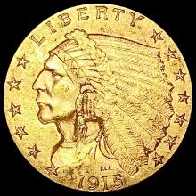 1915 $2.50 Gold Quarter Eagle CLOSELY UNCIRCULATED