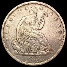 1847-O Seated Liberty Half Dollar CHOICE AU