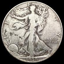 1938-D Walking Liberty Half Dollar LIGHTLY CIRCULATED