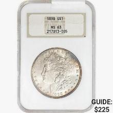 1898 Morgan Silver Dollar NGC MS63