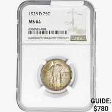 1928-D Standing Liberty Quarter NGC MS64