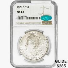 1879-S CAC Morgan Silver Dollar NGC MS64