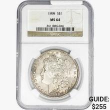 1898 Morgan Silver Dollar NGC MS64