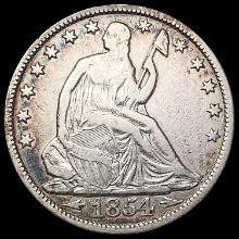 1854-O Arrows Seated Liberty Half Dollar NEARLY UNCIRCULATED