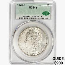 1878-S Morgan Silver Dollar CAC MS64+