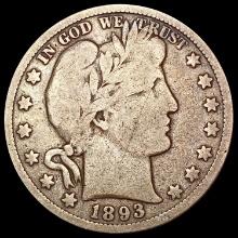 1893 Barber Half Dollar NICELY CIRCULATED