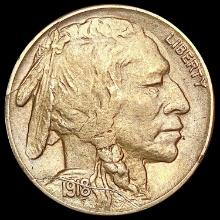 1918-S Buffalo Nickel CHOICE AU