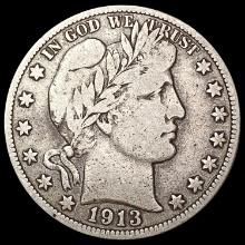 1913-S Barber Half Dollar LIGHTLY CIRCULATED