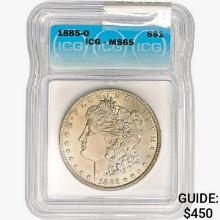 1885-O Morgan Silver Dollar ICG MS65