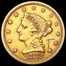 1872-S $2.50 Gold Quarter Eagle LIGHTLY CIRCULATED