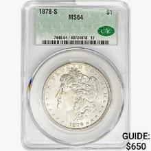 1878-S Morgan Silver Dollar CAC MS64