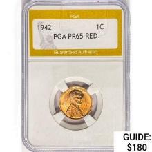 1942 Wheat Cent PGA PR65 RED