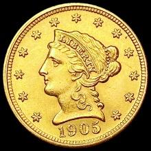 1905 $2.50 Gold Quarter Eagle UNCIRCULATED