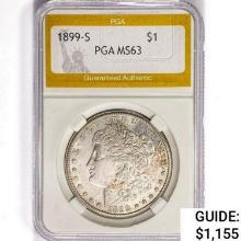 1899-S Morgan Silver Dollar PGA MS63