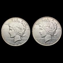 1934-1935 Peace Dollars (2) HIGH GRADE