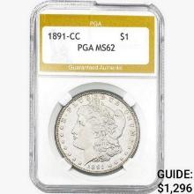 1891-CC Morgan Silver Dollar PGA MS62