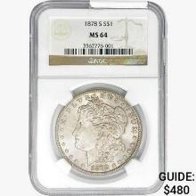 1878-S Morgan Silver Dollar NGC MS64