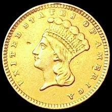 1857 Rare Gold Dollar CLOSELY UNCIRCULATED