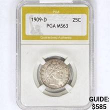 1909-D Barber Quarter PGA MS63