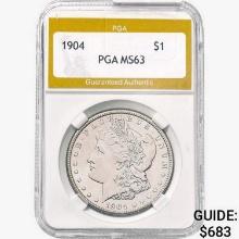 1904 Morgan Silver Dollar PGA MS63