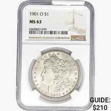 1901-O Morgan Silver Dollar NGC MS63