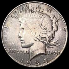 1934 Silver Peace Dollar CLOSELY UNCIRCULATED