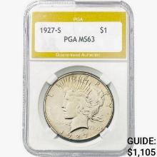 1927-S Silver Peace Dollar PGA MS63