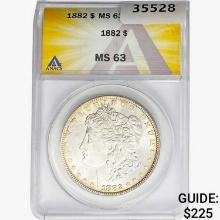 1882 Morgan Silver Dollar ANACS MS63