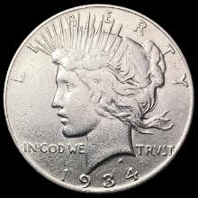 1934 S Silver Peace Dollar CLOSELY UNCIRCULATED