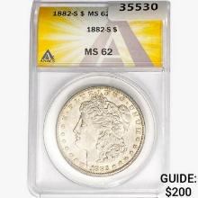 1882-S Morgan Silver Dollar ANACS MS62