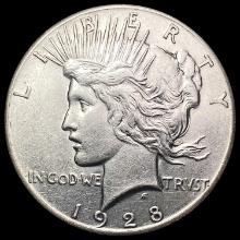 1928 Silver Peace Dollar CLOSELY UNCIRCULATED