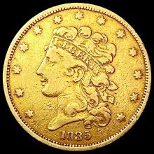 1835 $5 Gold Half Eagle LIGHTLY CIRCULATED