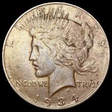 1934 D Silver Peace Dollar CLOSELY UNCIRCULATED