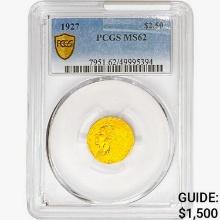 1927 $2.50 Gold Quarter Eagle PCGS MS62