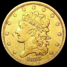 1836 $5 Gold Half Eagle LIGHTLY CIRCULATED