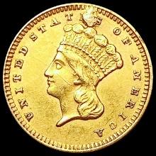 1873 Rare Gold Dollar CLOSELY UNCIRCULATED