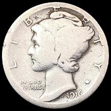 1916 D Mercury Dime NICELY CIRCULATED