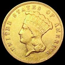 1874 $3 Gold Piece LIGHTLY CIRCULATED