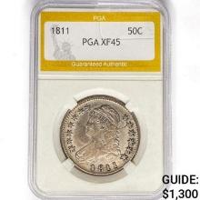 1811 Capped Bust Half Dollar PGA XF45